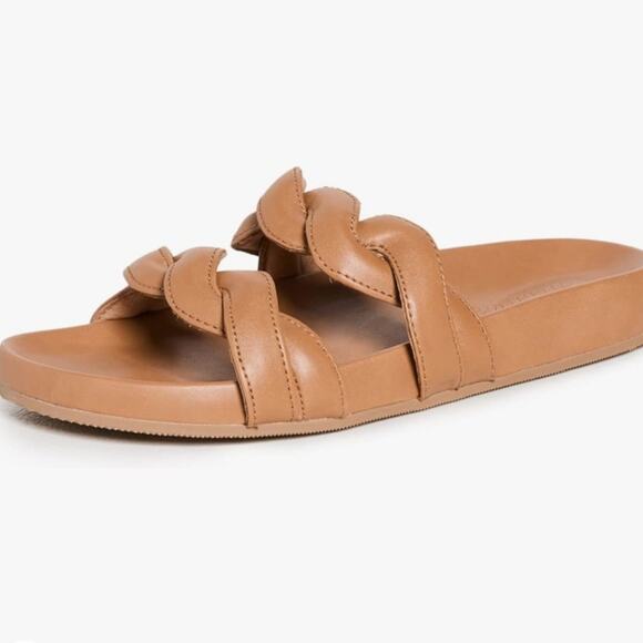 Madewell Shoes - Madewell The Walker Slide Desert Camel Brown Leather Slide Sandal size 9